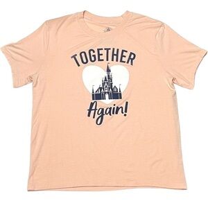 Disney Parks Together Again Women's Tee Pink
Size Small Walt Disney World Castle